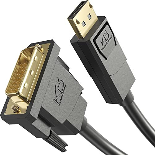 KabelDirekt – 5x Cavo adattatore DisplayPort-DVI – 2 m (Dual-Link-DVI/-D 24+1 – Dual-Mode-DisplayPort/DP++, 1080p/Full HD a 60 Hz, cavo video digitale, attivo, collegamento di PC a monitor)