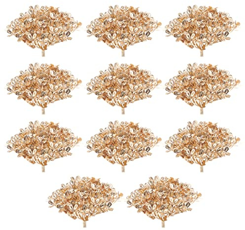 Artibetter Gold Faux Hydrangea Heads 10Pcs Wooden Flower Ball for Home Wall Decor Wedding Floral Arrangements and Diy Crafts