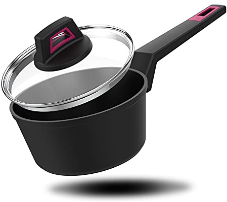 Taurus - Cacerola Cazo 18cm | Aluminio forjado | Recubrimiento antiadherente | Mango ergonómico | Olla para todo tipo de fuegos | Apto para lavavajillas | Libre PFOA | Cazuela con tapa