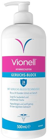 Vionell Intimwaschlotion Frauen Geruchs-Block, Für Die Tägliche Intimhygiene, Erfrischend, Mit Aloe Vera, Bis Zu 24 Stunden Geruchsschutz, 500 ml