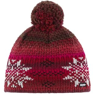 Eisbär IKE Pompon Beanie Mütze Strickmütze Wollmütze Wintermütze Damen/Herren - Made in the EU mit Umschlag, Umschlag Winter Herbst-Winter