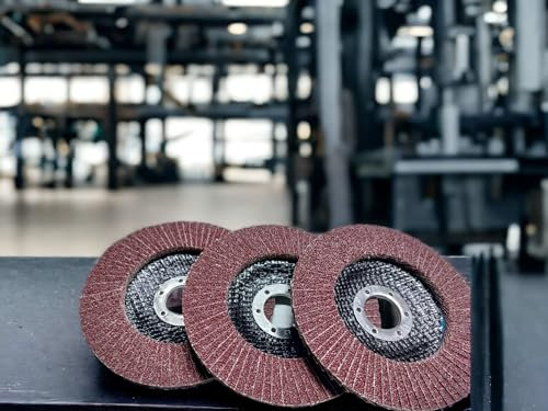 3 Dischi abrasivi lamellari per smerigliatrice angolare 115 mm per smerigliare ferro legno e marmo 4 grane disponibili (p80)