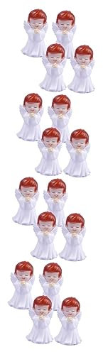 Zerodeko 16 STK betender Engel Baby-Engelfiguren Figur Schutzengel Dekor Wohnkultur Engelsstatuen und Figuren Kawaii Kuchen zubehör Hochzeit Pappbecher Stacheldraht Regal
