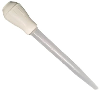 Turkey Baster with Detachable Round Bulb – BPA-Free Food Grade Syringe for Moist, Flavorful Meat, Ideal for Butter Drippings, Glazes & Roasting Juices (1, Ivory)