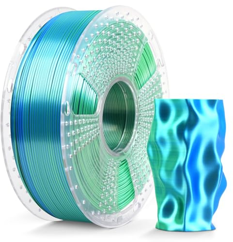 SUNLU Silk Dual Color PLA Plus Filament, Shiny PLA+ Filament 1.75mm