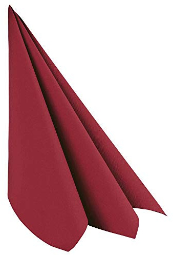 VEPATIM 50 Servietten Airlaid 40x40cm 1/4 -Falz stoffähnlich hochwertig bordeaux