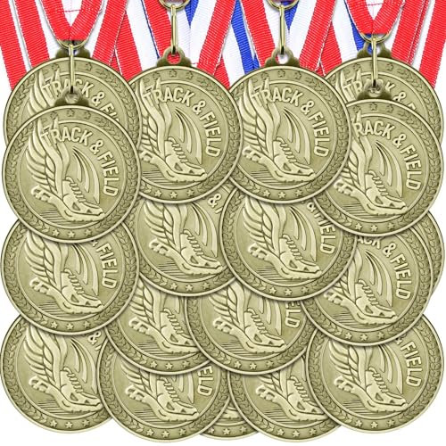 Ferreve Medaillen mit Halsbändern, Champ-Medaille, Sporttag, Preise für Sportwettbewerbe, Party-Gewinner (Leichtathletik), 48 Stück