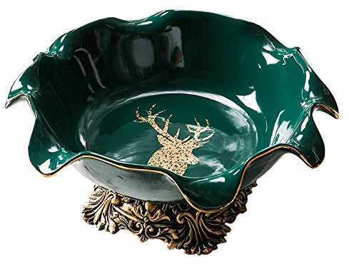 CWCQGH Cesta de Frutas con Estilo, Mesa de Comedor de cerámica Creativa de Estilo Europeo, frutero, Plato de Frutos Secos, Aperitivos, Mesa de café para el hogar, Adornos d