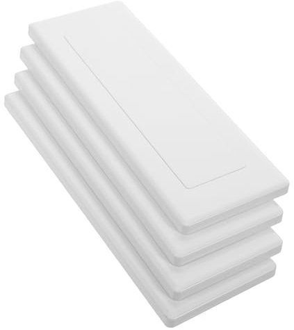 DOITOOL 4pièces Couvercle Mural Plastique Pour Boîte Électrique Lot De Plaques Obturation Blanches Grandes Cache Boîte De Dérivation Pratique Et Esthétique Pour Cache Dérivation Murale