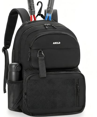 AKOZLIN Borsa da tennis per 2 racchette, zaino da tennis con scomparto separato ventilato, per tennis, badminton, pickleball, racchetta da squash, uomini e donne