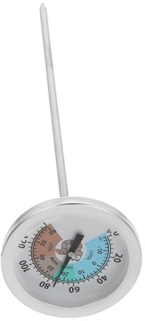 VANZACK Thermomètre Jardinage Acier Inoxydable Testeur Température Compost Étanche Lecture Précise pour Plantes et Culture Extérieure
