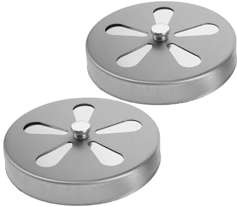 Sosoport 2 Pièces Ventilation Acier Inoxydable Réglables pour Cheminée et Four Couvercle Aération Métallique pour Barbecue Contrôle Précis Du Flux Air pour Poêle et Sécheuse