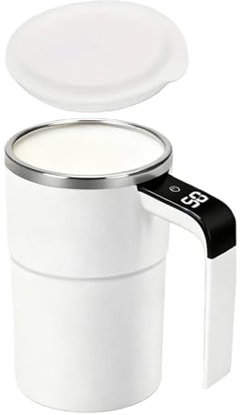Automatic Mixing Cup | Novelty Coffee Glasses 13oz | Self Stirring Cup for Coffee, Cocoa, Drinks, Women, Men, Home Kitchen, Office, Bar, Birthday Christmas