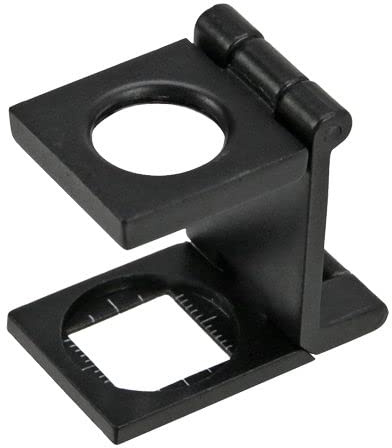 SAFE 9536 metall precision stålupp fiberräknare lupp lins 13 mm mätskalor 10 x förstoring