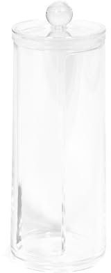 Compactor Transparent Cotton Wool Pad Storage Container and Dispenser with Lid, Makeup Remover Cotton Pads Organiser and Cotton Wool Balls Holder for Bedroom and Bathroom Storage