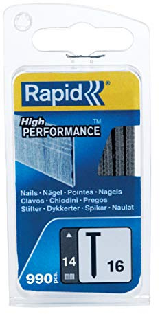 Rapid Nägel Typ 16, 14mm Stauchkopfnägel, 990 Stk., für tacker, druckluftnagler und elektronagler