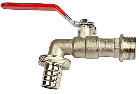 STABILO Sanitaer Kugelauslaufhahn 1 Zoll Kugelventil Kugelhahn Messing Zapfhahn Wasserhahn Aussen Auslaufventil Auslaufhahn Kugelauslasshahn