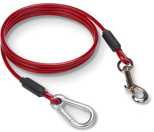 Leash Boss - Cable de Amarre para Perros Grandes de 5 pies - Correa Resistente para Corredores de Perros Exteriores - Duradero, a Prueba de mordeduras, Correa para Perro para Patio, Campamento y