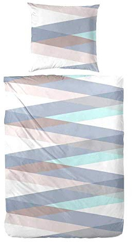 Hahn Seersucker Bettwäsche 155x220 cm + 80x80 cm Blau Baumwolle bügelarm | 100% Baumwolle · bügelfreie Seersucker-Qualität · Reißverschluss · 60°C waschbar · MADE IN GREEN by OEKO-TEX