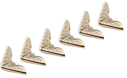 100 Stück Bucheckenschutz, Eckenverstärkung Metall Schutz für Schreibtisch, Sammelalbum, Fotoalbum, Tagebuch, Vintage Bronze