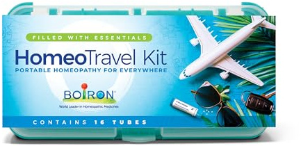 Boiron Homeotravel Travel First Aid Kit with Homeopathic Medicines - Filled Case (16 Tubes)