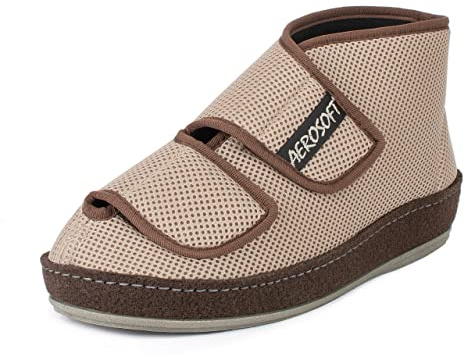 Aerosoft Stivali 6062-4P Donna Uomo Pantofole Antiscivolo Chiusura a Strappo (Taupe, 38)