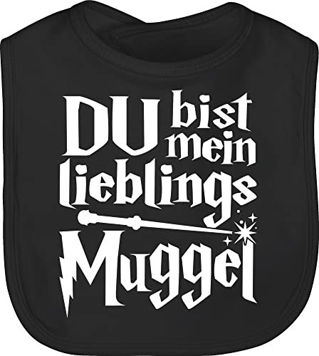 Shirtracer Baby Lätzchen - Sprüche - Du bist mein Lieblingsmuggel I - Unisize - Schwarz - lustige babysachen spruch latz babykleidung mit süßen sprüchen spruche babylätzchen geschenke zur geburt