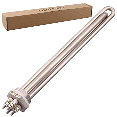 DERNORD 1 Zoll Heizelement Doppel U Typ Elektrische Brauwasserbereiter DN25 33.25mm BSP Gewinde Edelstahl Flansch 240V 3600W