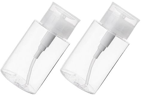 Mobestech 2pcs Travel Pump Bottles Reusable Cleansing Water Dispensers for Cosmetics and Lotions Leak Petg Design Portable Liquid Containers for Toiletries and Travel