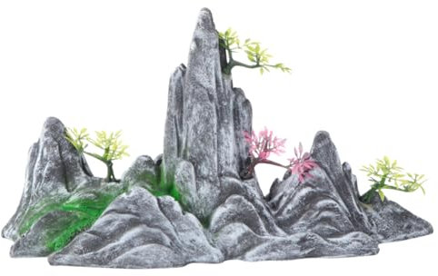 BESPORTBLE Ornament Fisch Tank Dekorationsstein Resinschmuck Für Aquarien Künstlicher Berg Für Frisches Und Salziges Wasser Langlebige Unterwasserlandschaft Für Garnelen Und Fischbecken