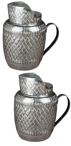 Alipis 2 Stück Milchkännchen Weinkrug Küchenhelfer Teekrug Party Weinkrug Wasserkocher Für Zuhause Metallkrug Einfacher Kaffeekrug Teekrug Milchkessel
