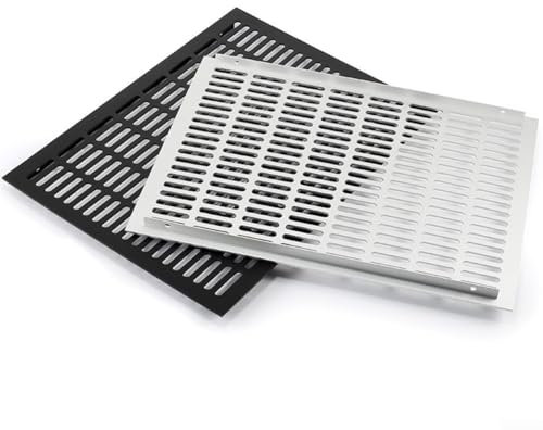 HEBEOT Rejilla de ventilación perforada de aleación de aluminio malla transpirable aire acondicionado escape rectangular armario ventilación multiusos ( 300 x 400 mm)
