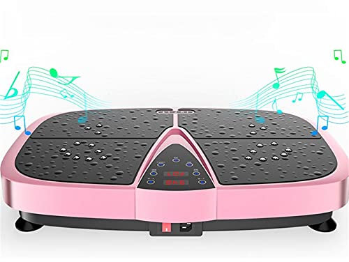 Vibrationsträningsmaskin,Ultra Slim Vibrationsplatta Power Trainer,Motor Vibrationsplatta | 99 nivåer | Bluetooth-högtalare | Fjärrkontroll | 2 loopband
