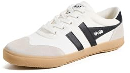 Gola Badminton Damen Freizeit-Sneaker in gebrochenem Weiß/Schwarz, Größe 39