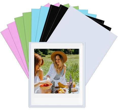 HIYQIN Paquete de 10 Marcos de Fotos Magnéticos para Película Instax Square (76x 82mm), Marcos de Fotos para Refrigerador, Compatibles con Instax Square SQ1/SQ20/SQ40/SQ10/SQ6/SP3 - Colorido