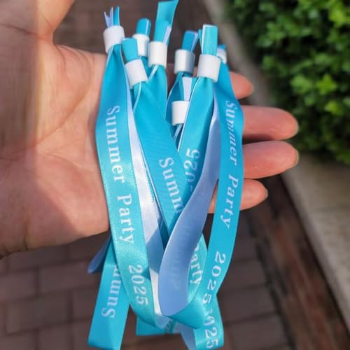 Benutzerdefinierte Stoff-Event-Armbänder Mit Logo/Text/Name, Personalisiertes Einweg-Armband, Individuelle Polyester-Armbänder For Party-Festivals, Einweg-Eintritt