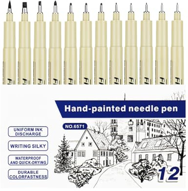 Dottduya Stylos Artistiques Pour Dessin | Marqueur Pigmenté À Pointe Fine | Fournitures Ergonomiques Polyvalentes Pour Artistes Adolescents Filles Et Garçons