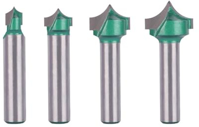 Fraise à bois à tige de 8 mm, 1 ou 4 pièces, fraise à sculpter, fraise à bois, fraise à surfacer, fraise en carbure, fraise en bout(4pc)