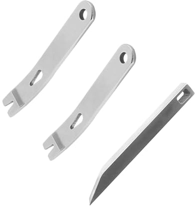 3pcs Mini Pocket Pry Bars, Multifunctional Crank Crowbar Tool, Mini Scraper Keychain EDC Tool Survival Opener for Outdoor Indoors