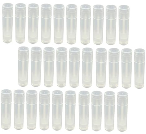 AUTSUPPL Leere Lippenstifthülsen 5g Transparent Pp Material Nachfüllbare Lippenbalsam Tuben Für Selbstgemacht Lipgloss Lipgloss Behälter Für Lippenöl Und Lippenpflege 30 Stück