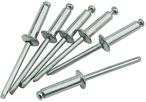 Blindnieten Großer Kopf， M3.2 Aluminium-Blindnieten 6-16 mm, 50er-Packung(6mm)