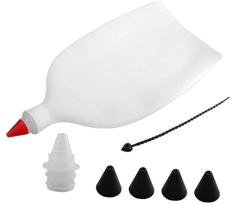 AFXGUSD Tasca Da Pasticcere con Beccucci, Facile Da Pulire, Utensile Da Cucina, Testina di Ricambio per Cupcake, Glassa Al Cioccolato, Punte Nere