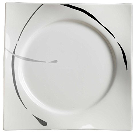 Ritzenhoff & Breker Dacapo Dessertteller, Geschirr, Porzellan, Grau/Schwarz/Weiß, 21 cm, 582826