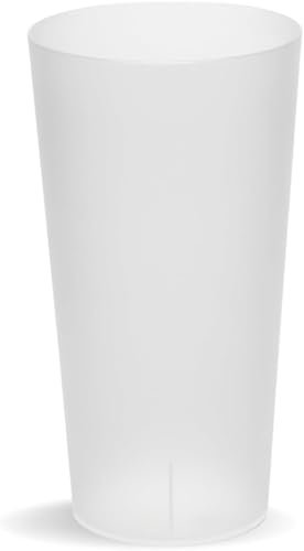 LPF LE PETIT FOURNISSEUR - 10 Gobelets Réutilisables 50cl - Plastique Polypropylène Rigide - Couleur Givrée