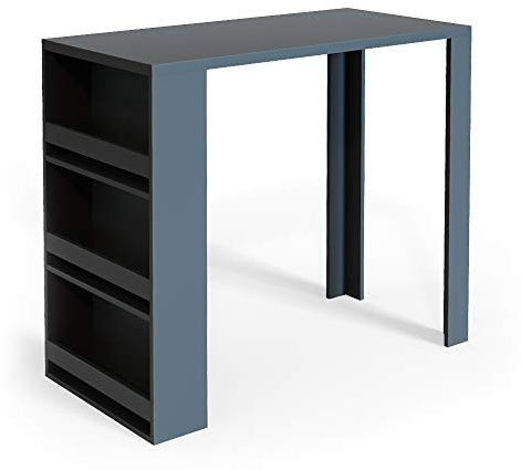 Vicco Bartisch, Anthrazit, 57 x 117 cm | mit offenen Ablagen zur Aufbewahrung von Küchenutensilien