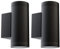 Klighten 2 pcs Applique Murale Exterieur GU10 Aluminium Up/Down Eclairage Exterieur, IP65 Étanche Lampe Murale Exterieur pour Jardin Couloir Entrée Patio, Ampoule non Incluse, Noir