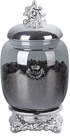 fanquare 1050ml Vorratsgläser aus Porzellan mit Deckel, Zuckerdose Kaffeedose Teedose, Dekorative Vorratsdosen