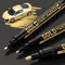 KERIFI Kunst Flüssige Gold-Chrom-Marker, Reflektierender Glanz Metallic stifte Set, Goldener Spiegelmarker Permanent, Lackstift für Modellmetall Kunststoff Glas DIY Handwerk (0,7/1/3mm)