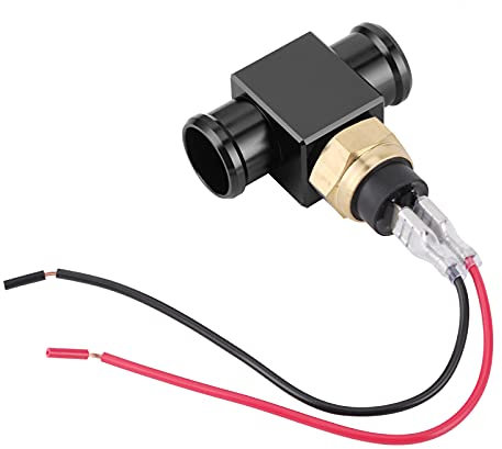 Termostato Interruttore Temperatura Acqua Radiatore Sensore Temperatura Ventola Refrigerante per Moto ATV Fuoristrada (Nero)