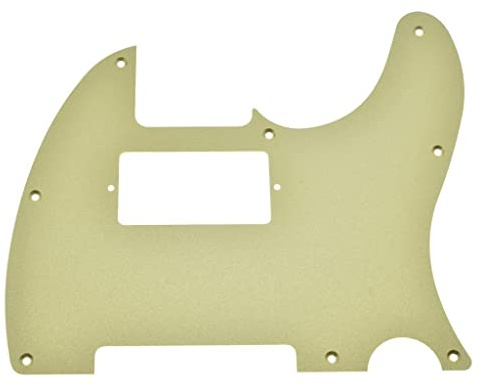 Dopro Tele Humbucker-Schlagbrett mit 8 Löchern, mattes Aluminium, eloxiert, TL-Plektrumschutz, Kratzplatte für USA/Mexiko, Telecaster, matt, goldfarben